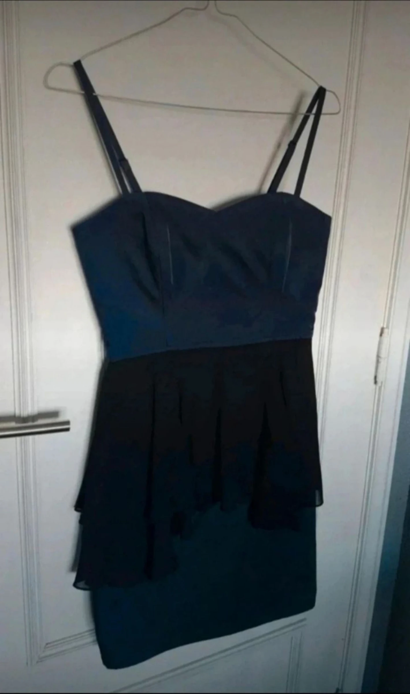 Vestido cerimónia H&M S azul marinho e preto | Fiesta | Robe soirée